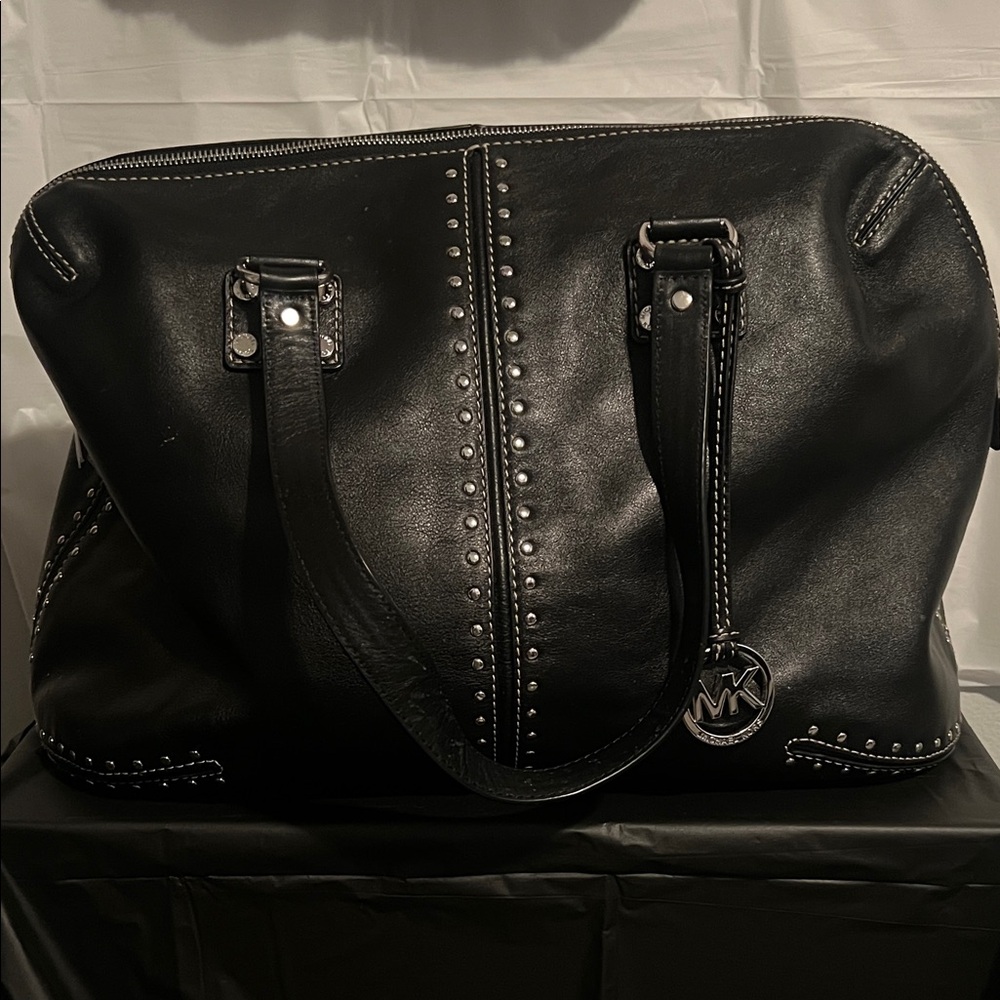 Michael Kors Black Studded weekender Bag